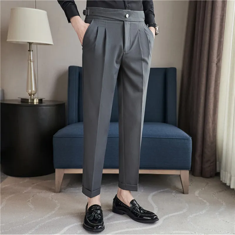 Men's Straight Leg Business Casual Slim Pants