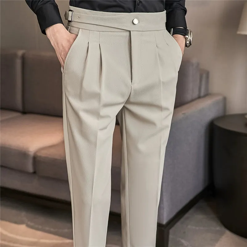 Men's Straight Leg Business Casual Slim Pants