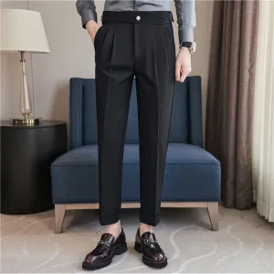 Men's Straight Leg Business Casual Slim Pants