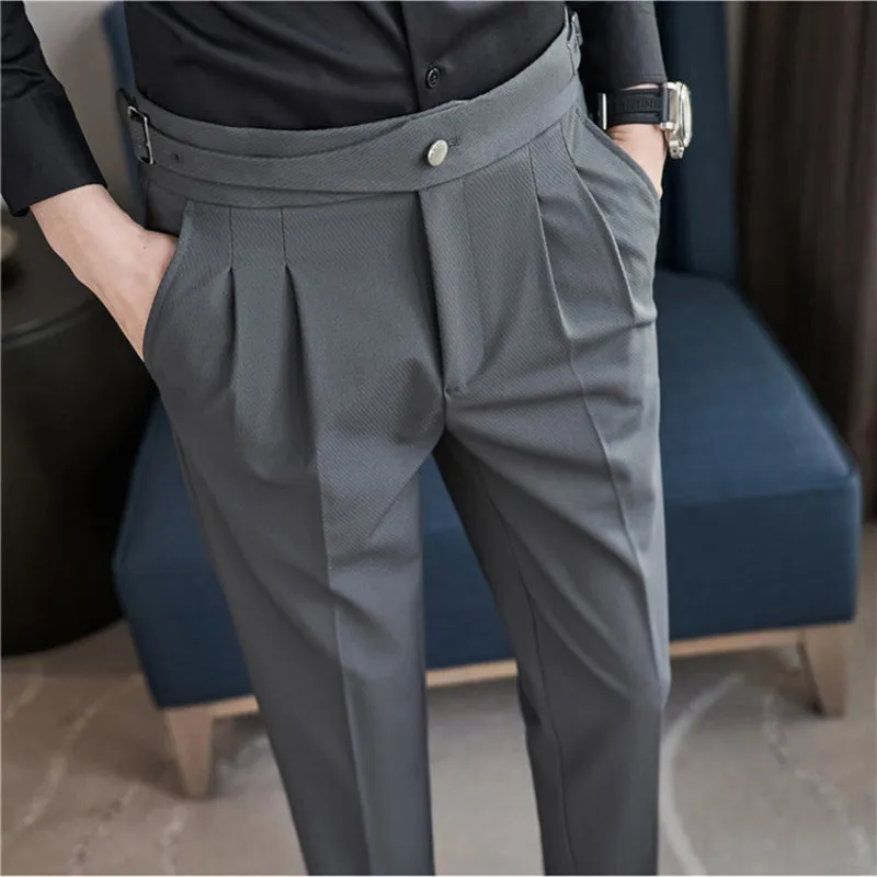 Men's Straight Leg Business Casual Slim Pants