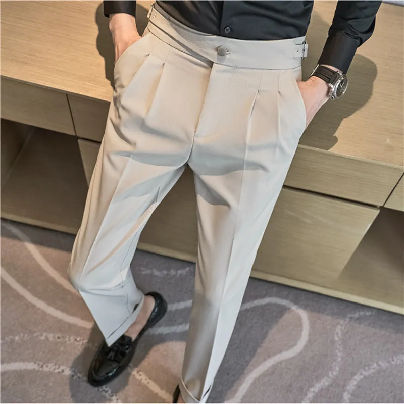 Men's Straight Leg Business Casual Slim Pants