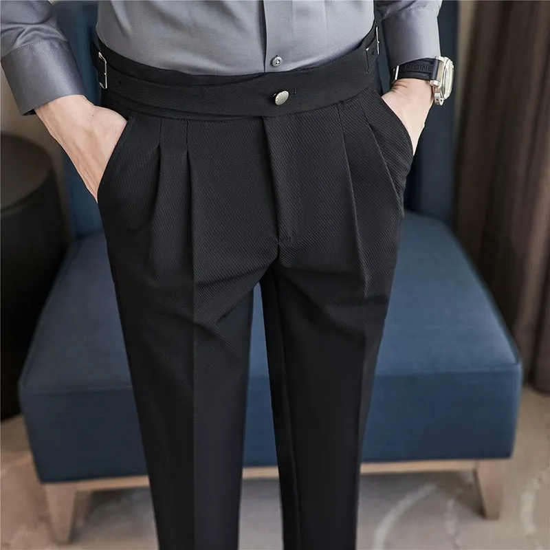 Men's Straight Leg Business Casual Slim Pants