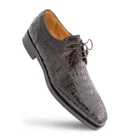 Mezlan Golfo Brown Plain Toe Crocodile Derby Shoes