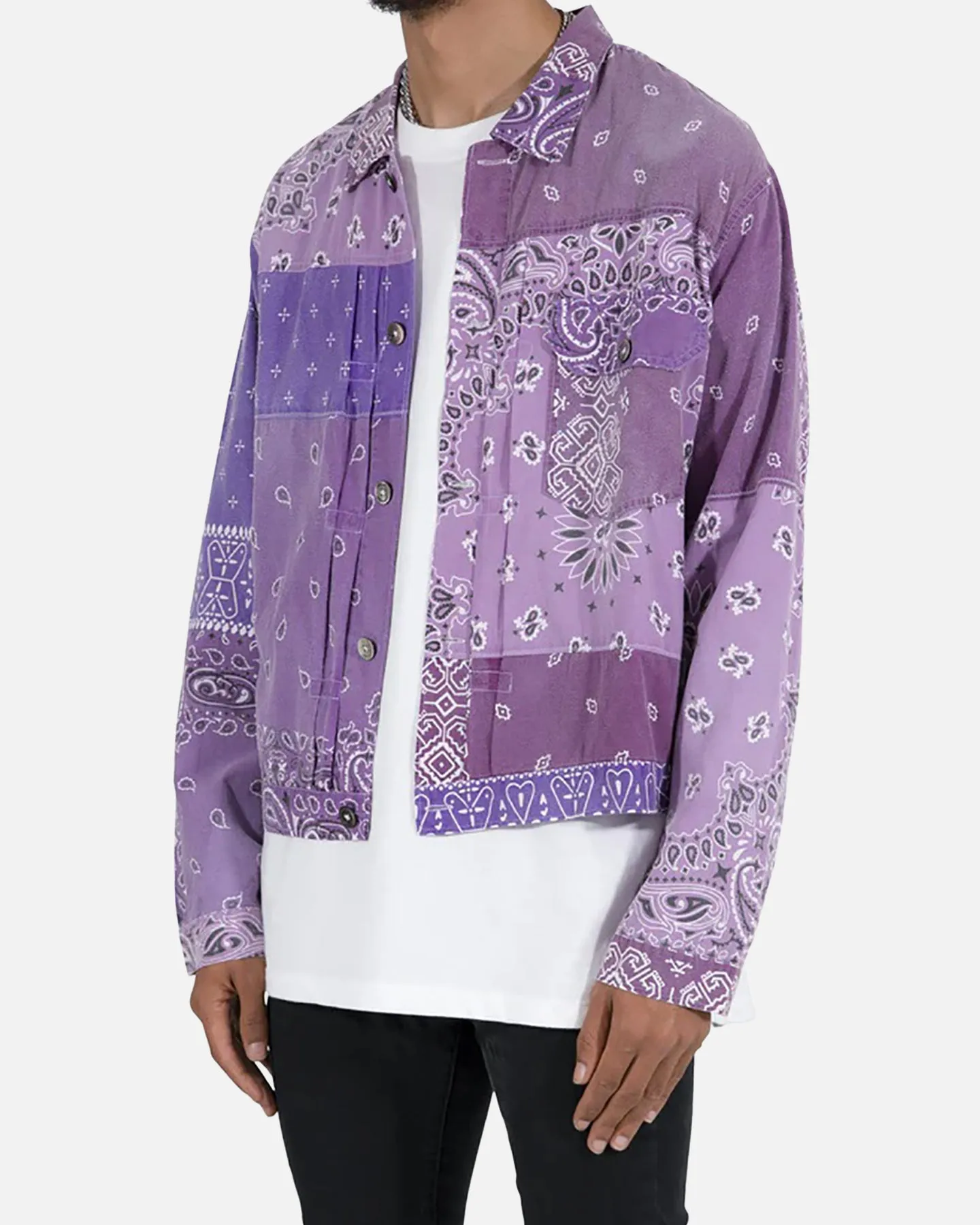 MNML Bandana Trucker Shirt Purple