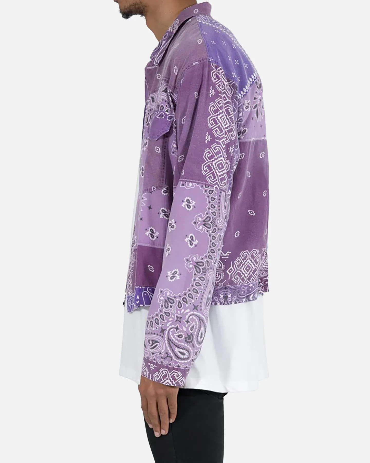 MNML Bandana Trucker Shirt Purple