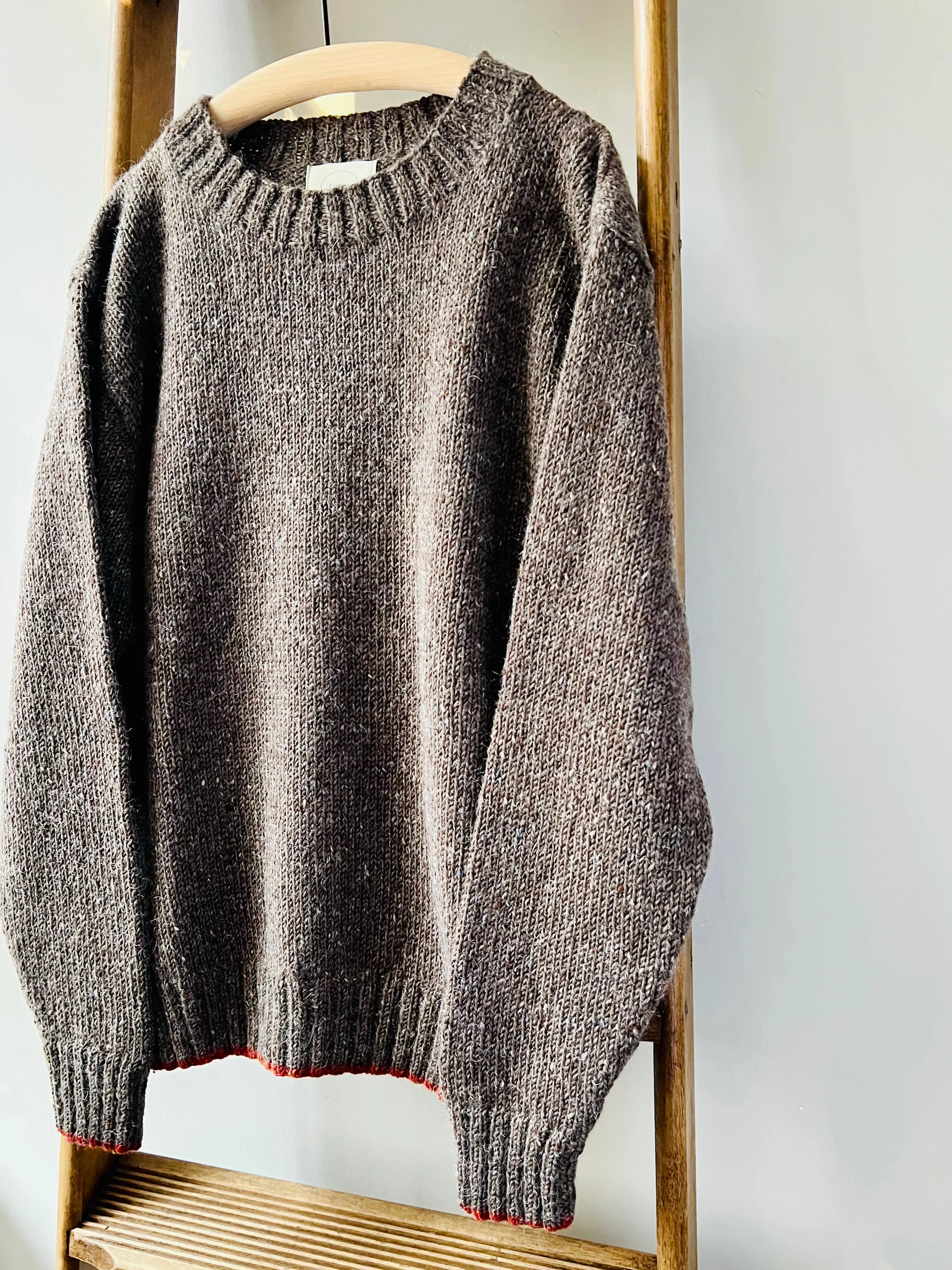 Mohair Tweed Jumper / Brown