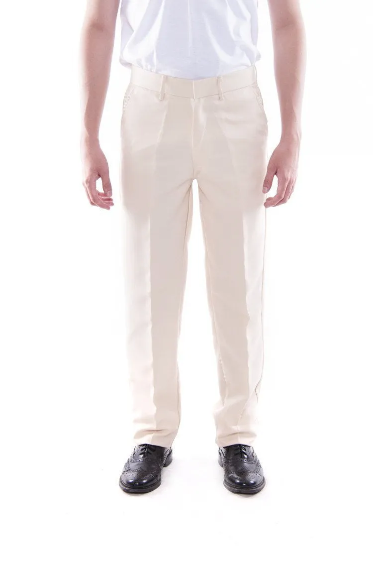 MP03 - PRE-ORDER - Men's Regular Fit Wool Slacks Beige