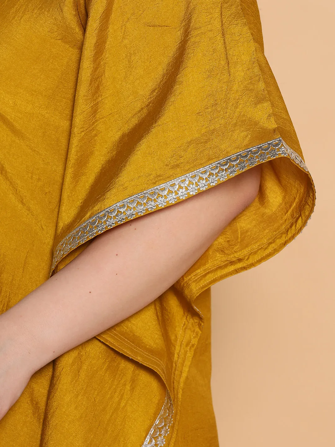 Mustard Silk Shirt Kaftan