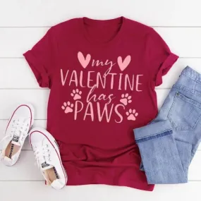 My Valentine Has Paws Tee