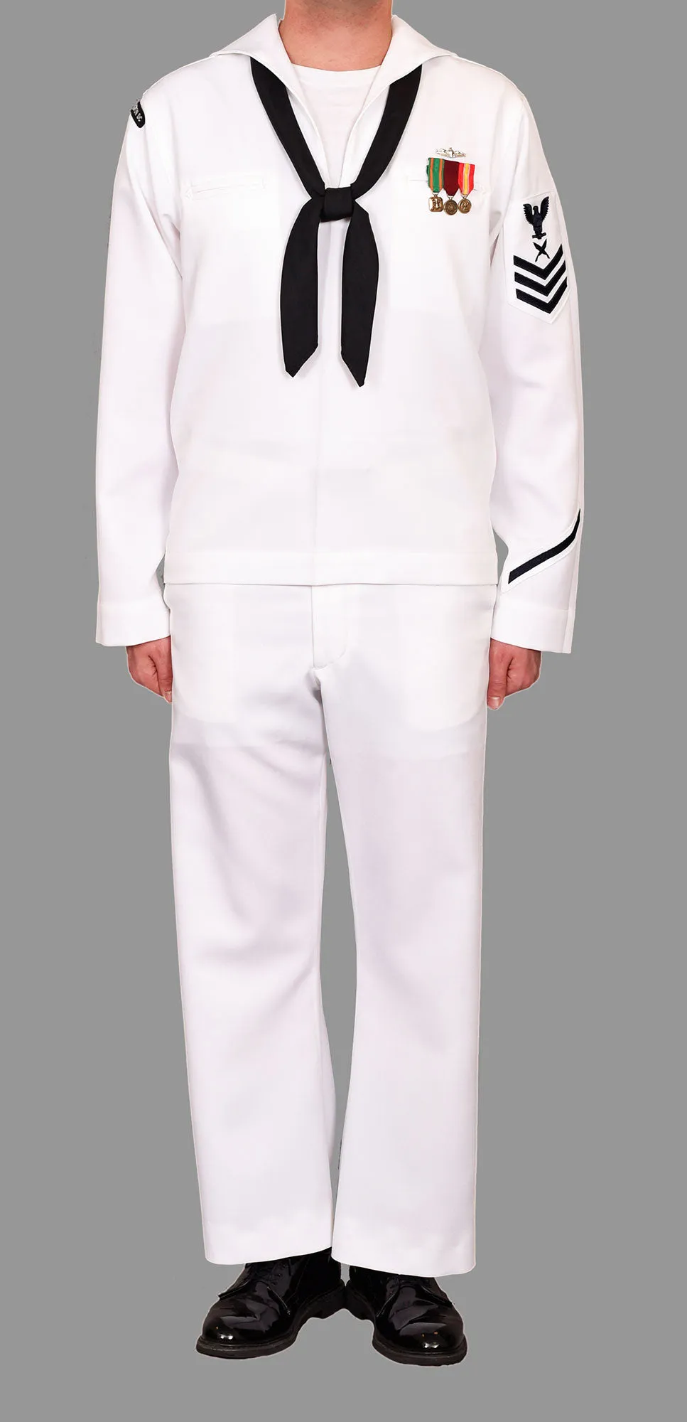 NAVY Men Enlisted Dress White Jumper Trousers