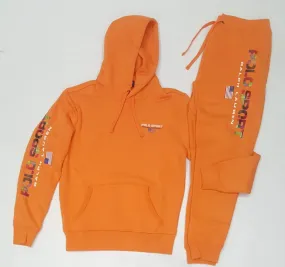 Nwt Polo Ralph Lauren Orange Polo Sport Hoodie With Matching Joggers