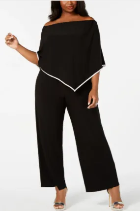 OFF-THE SHOULDER PONCHO JUMPSUIT