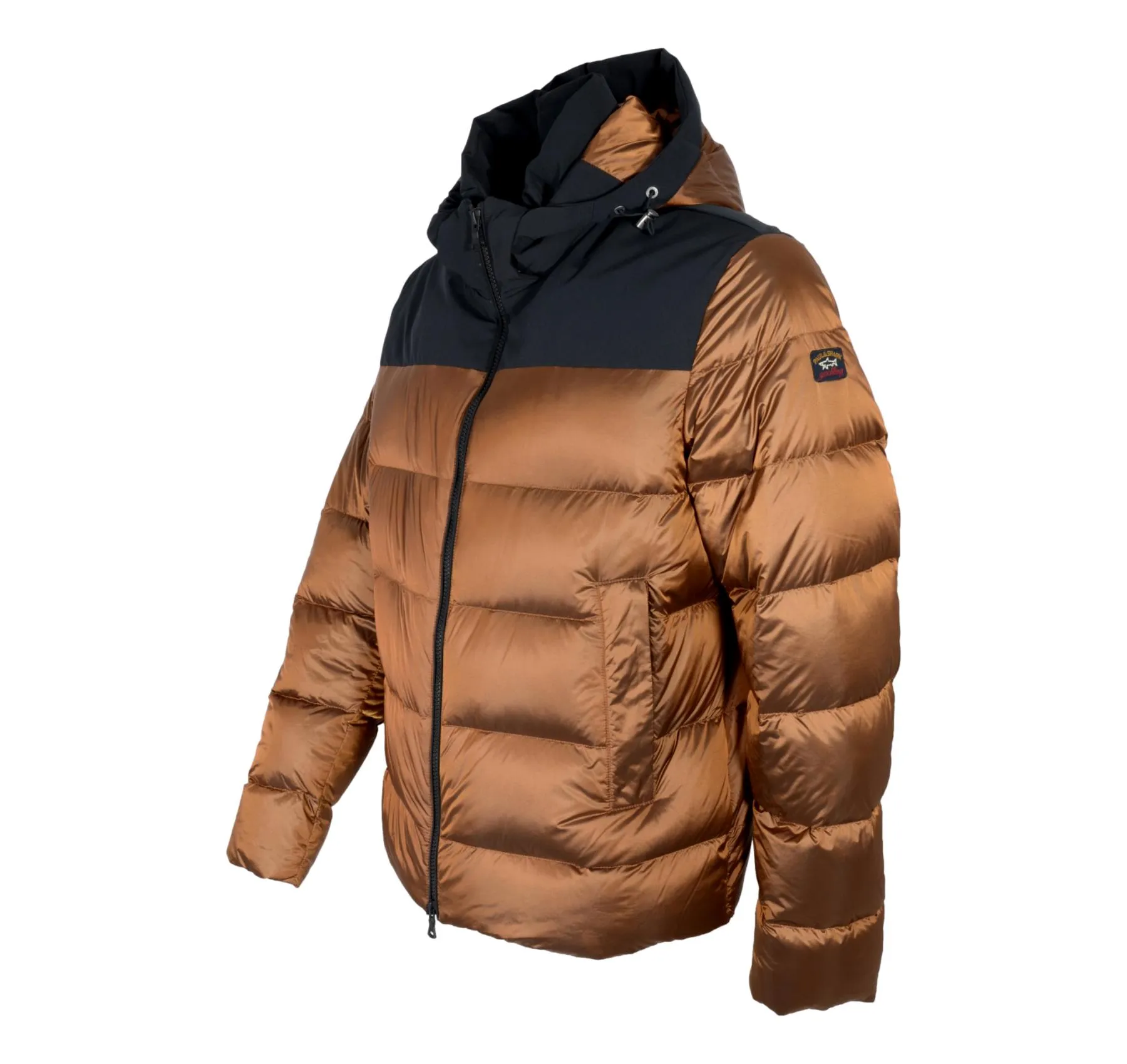 Paul & Shark Color Block Down Jacket | Bronze/Black