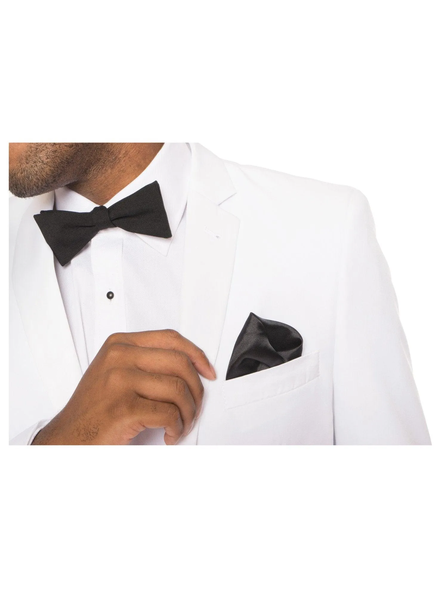 Paul Lorenzo Mens White Regular Fit 2 Piece Tuxedo