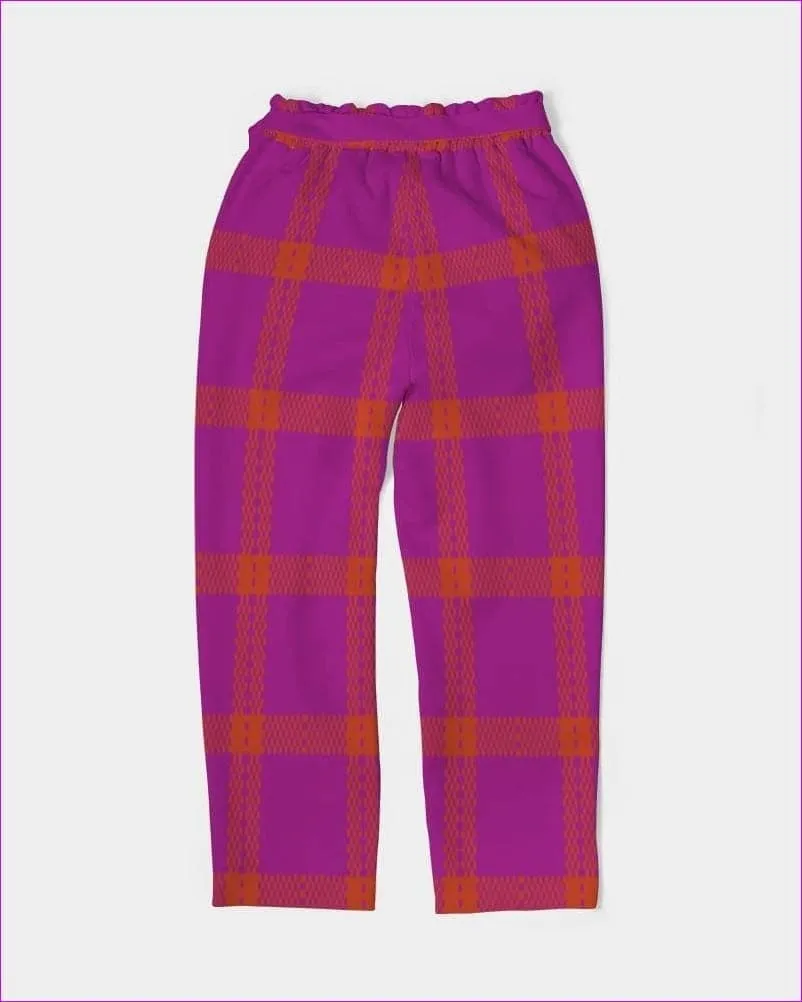 Perfusion Plaid Womens Belted Tapered Pants