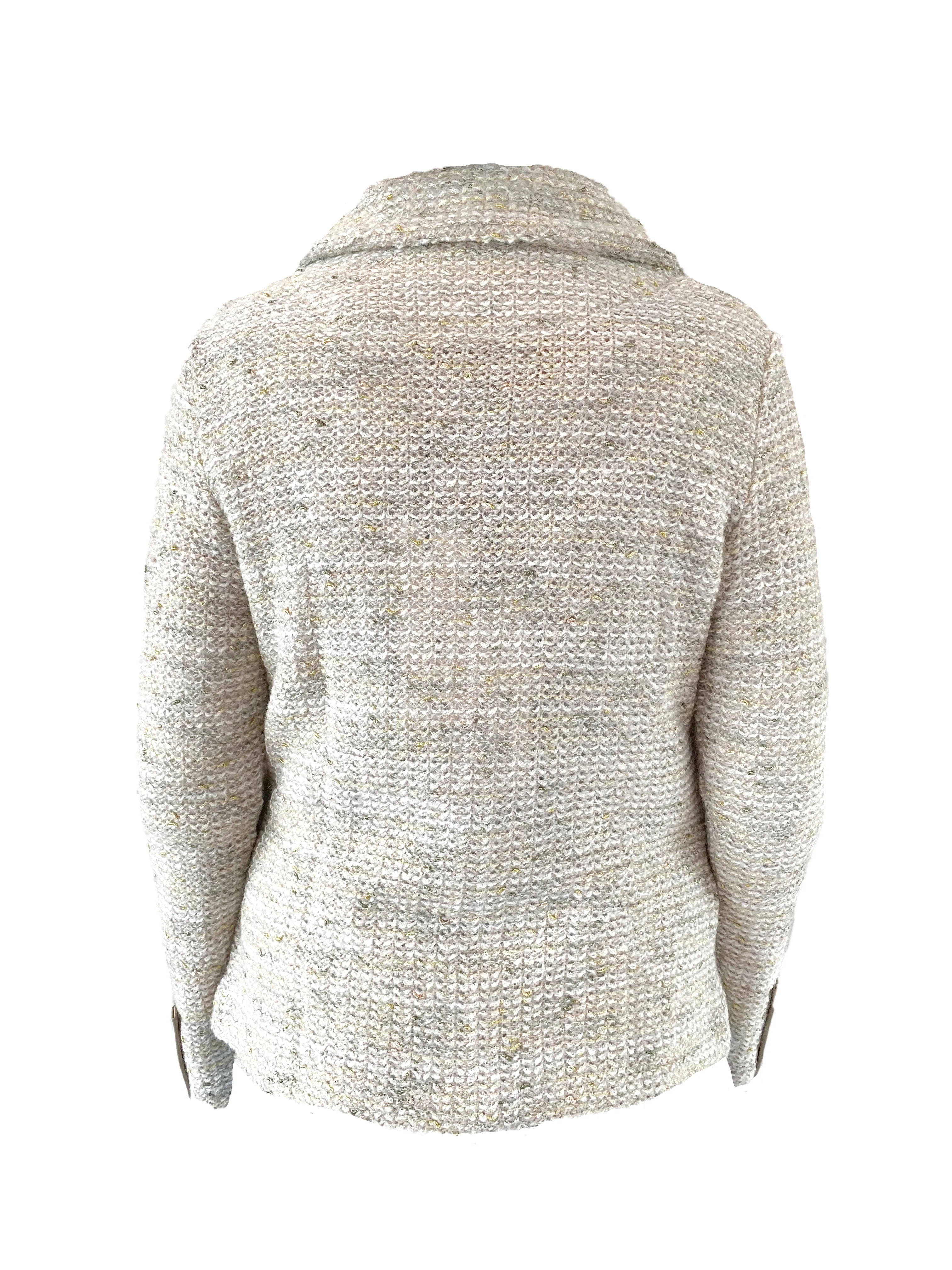 Pistachio Tweed Knit Jacket