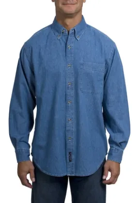 Port & Company - Long Sleeve Value Denim Shirt. SP10