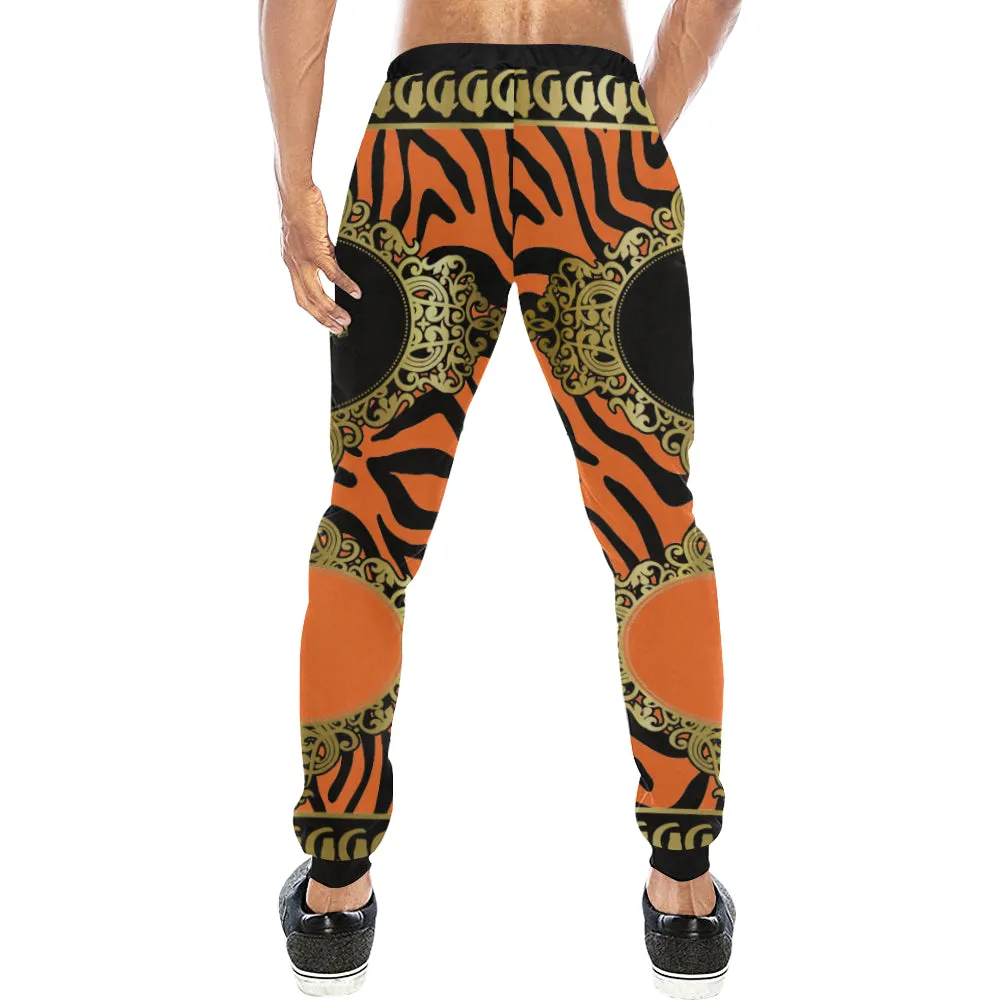 PRIVILEGE ORANGE Men's All Over Print Sweatpants