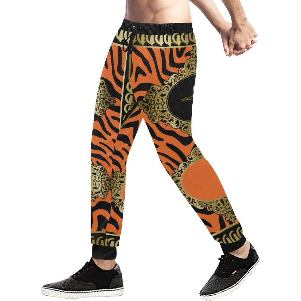 PRIVILEGE ORANGE Men's All Over Print Sweatpants