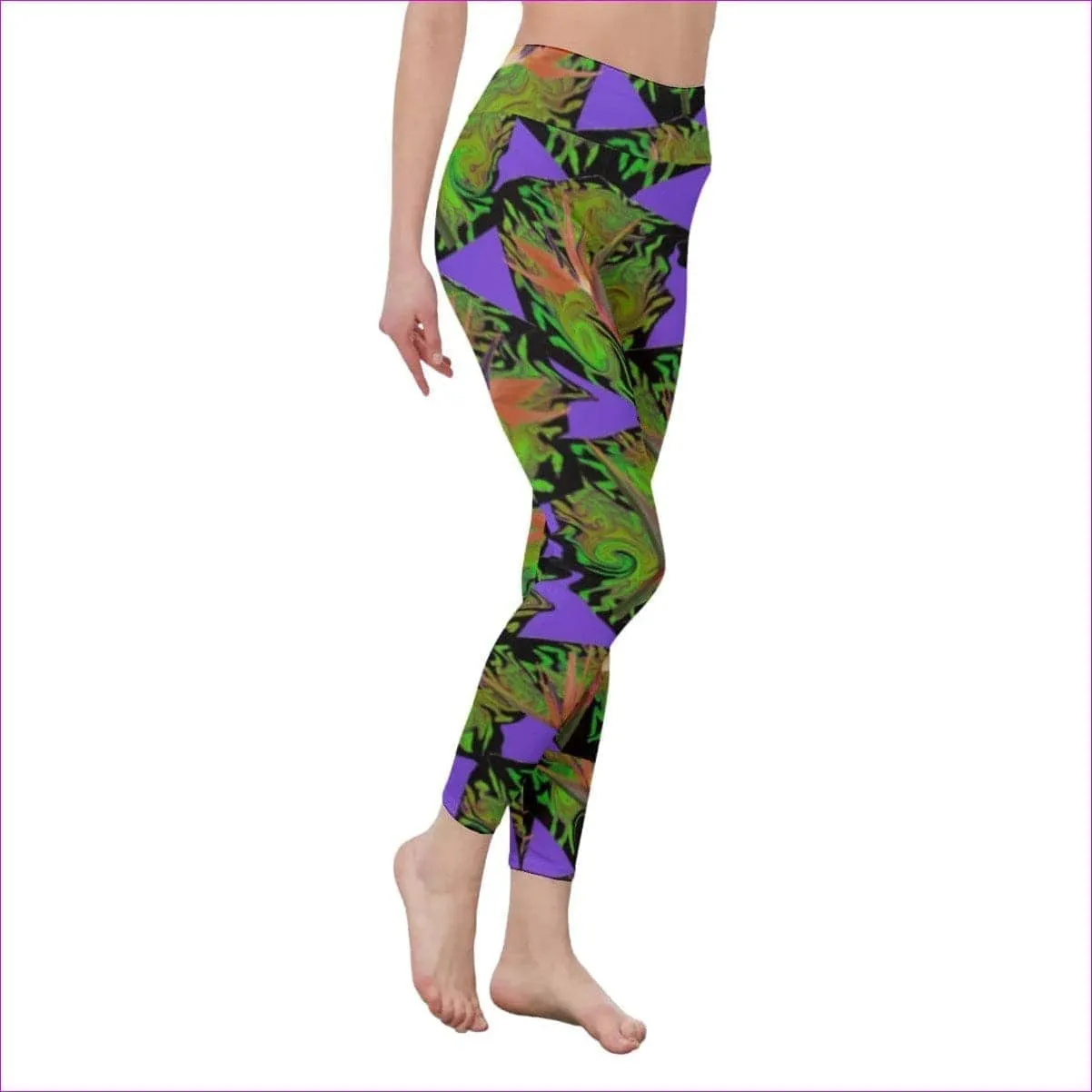 Psychedelic Paradise Womens High Waist Leggings | Side Stitch Closure