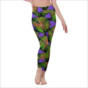 Psychedelic Paradise Womens High Waist Leggings | Side Stitch Closure