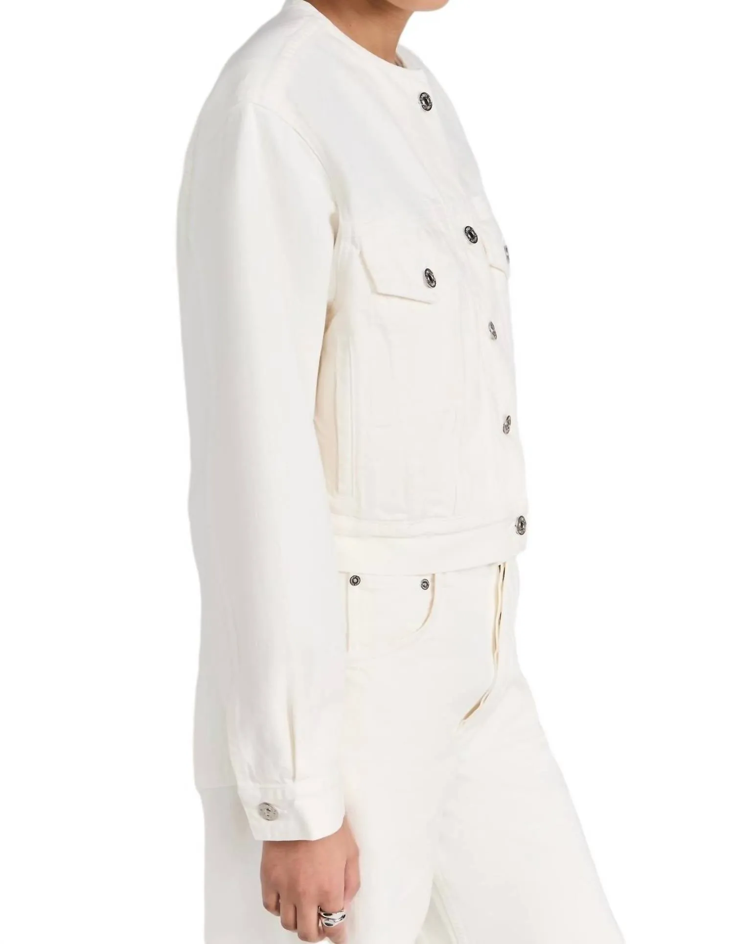 Renata Collarless Deconstructed Jacket