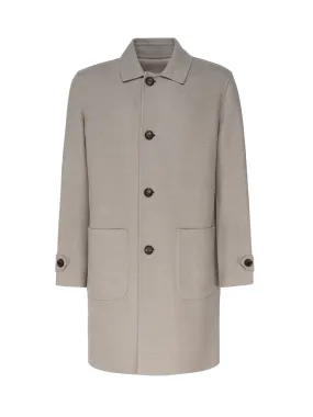 Reversible Wool Coat Sage Sand