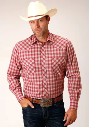 Roper Cardinal Crest (Red) - Men's Western Shirt