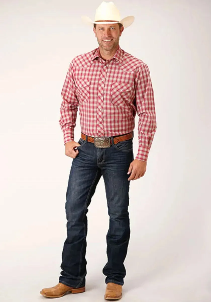 Roper Cardinal Crest (Red) - Men's Western Shirt