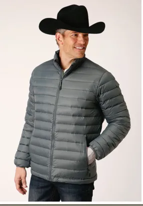 Roper® Men's Lightweight Silver-Sage Quilted Parachute Jacket