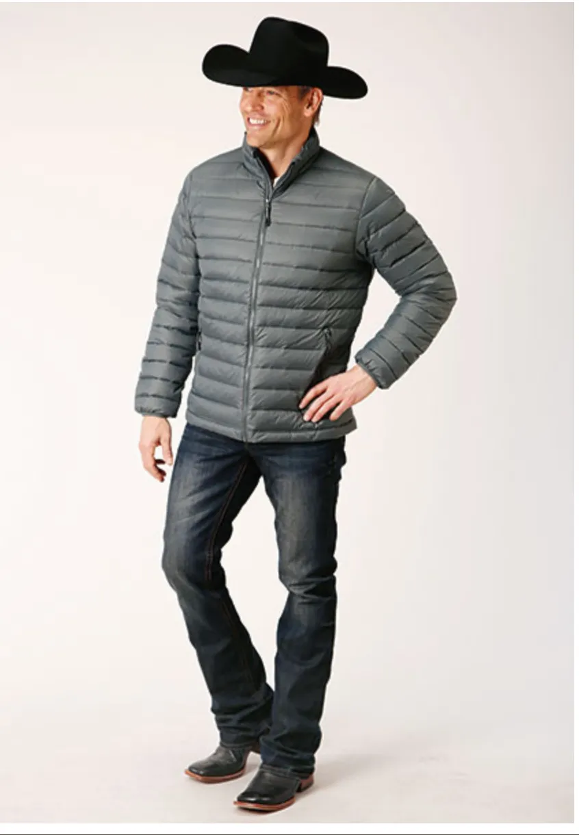 Roper® Men's Lightweight Silver-Sage Quilted Parachute Jacket