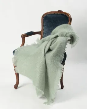 Sage Green Mohair Chair Throw