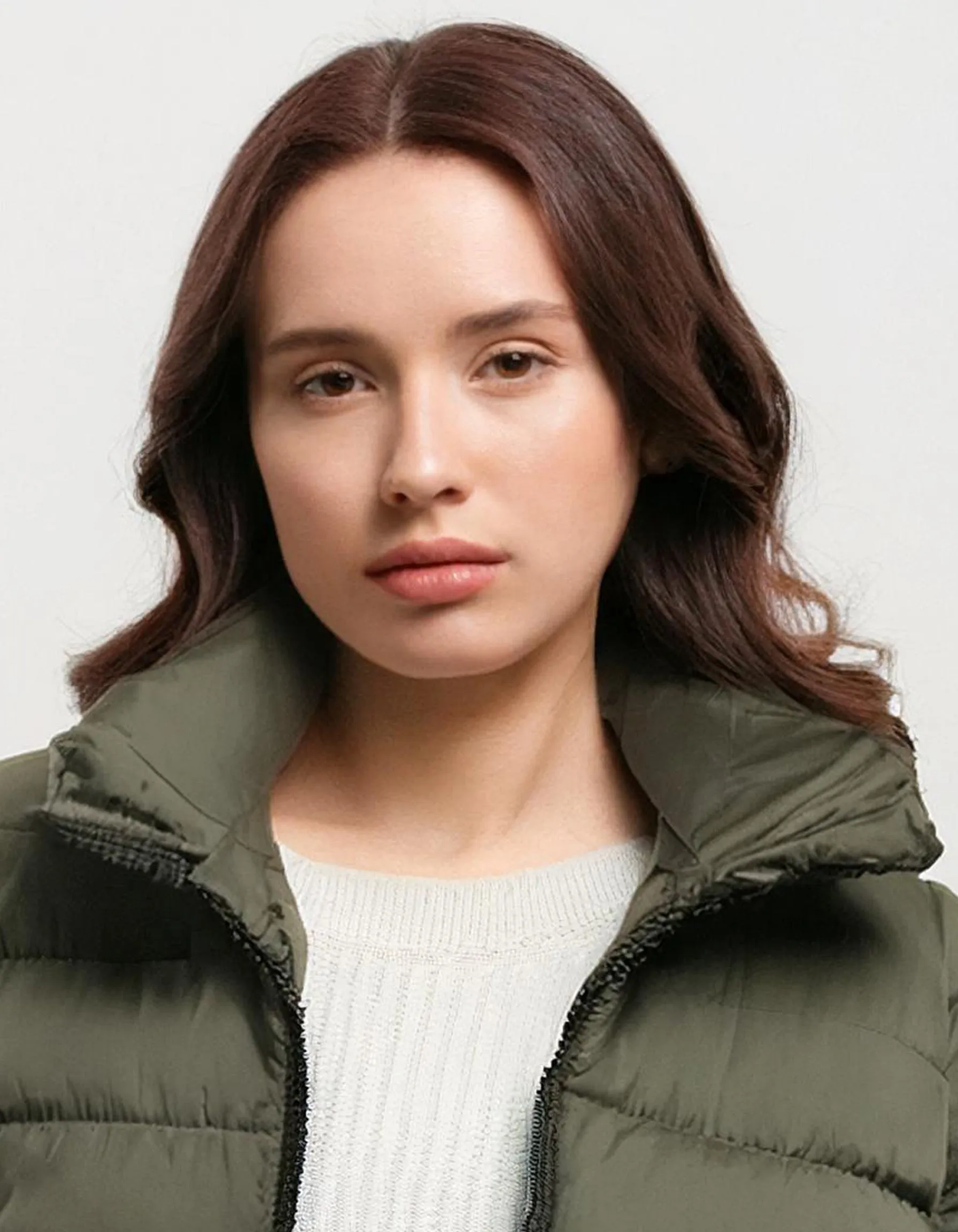 Sage Green Quilted Puffer Jacket