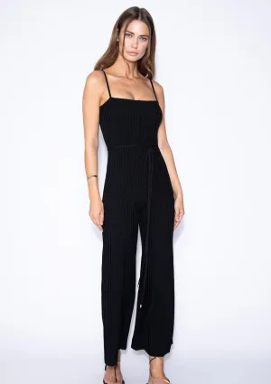 SIDNEY KNIT JUMPSUIT - BLACK