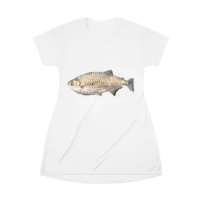 Silver Fish All Over Print T-Shirt Dress