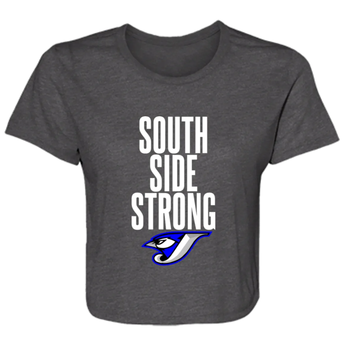 South Side Strong B8882 Ladies' Flowy Cropped Tee