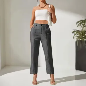 Spring Autumn Business Work Pant Drooping Slimming Work Pant Women Straight Business Clothing Straight Pants Women