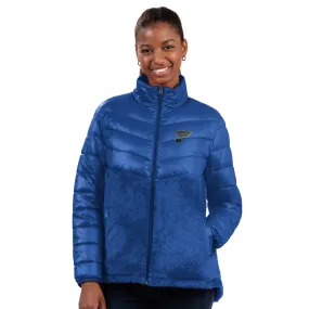 ST. LOUIS BLUES G-III WOMENS TRENCHES SHERPA JACKET - ROYAL