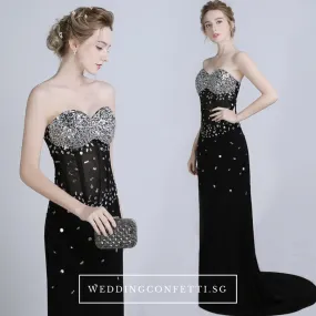 The Candice Black Fishtail Dress / Gown