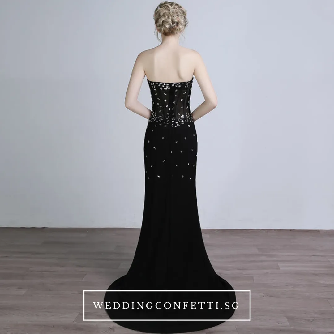 The Candice Black Fishtail Dress / Gown