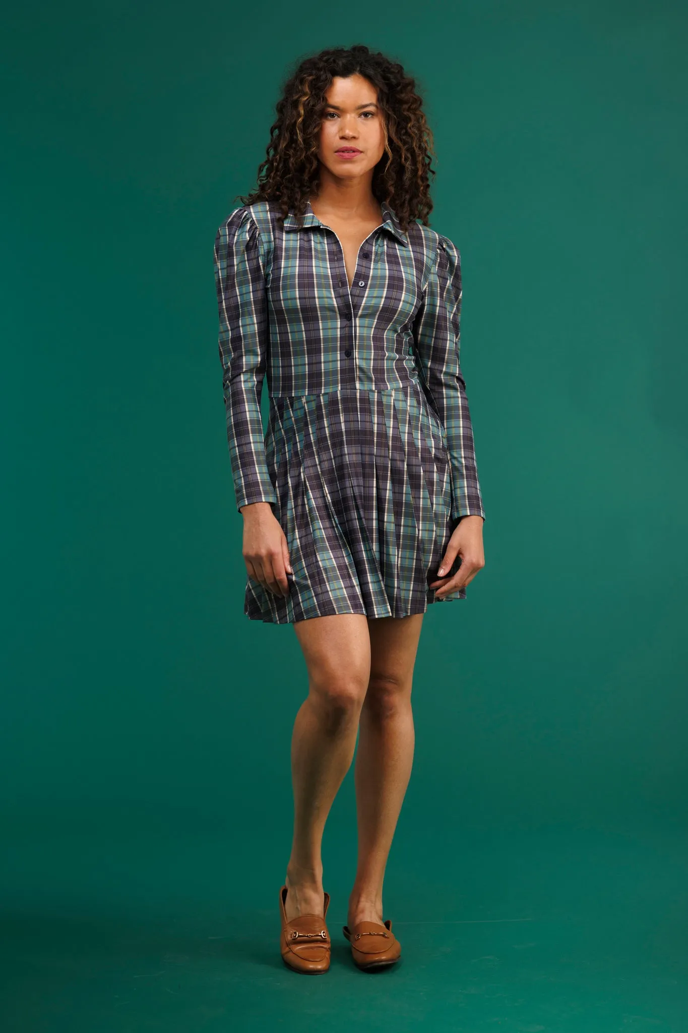 The Edith Dress - Galway Plaid