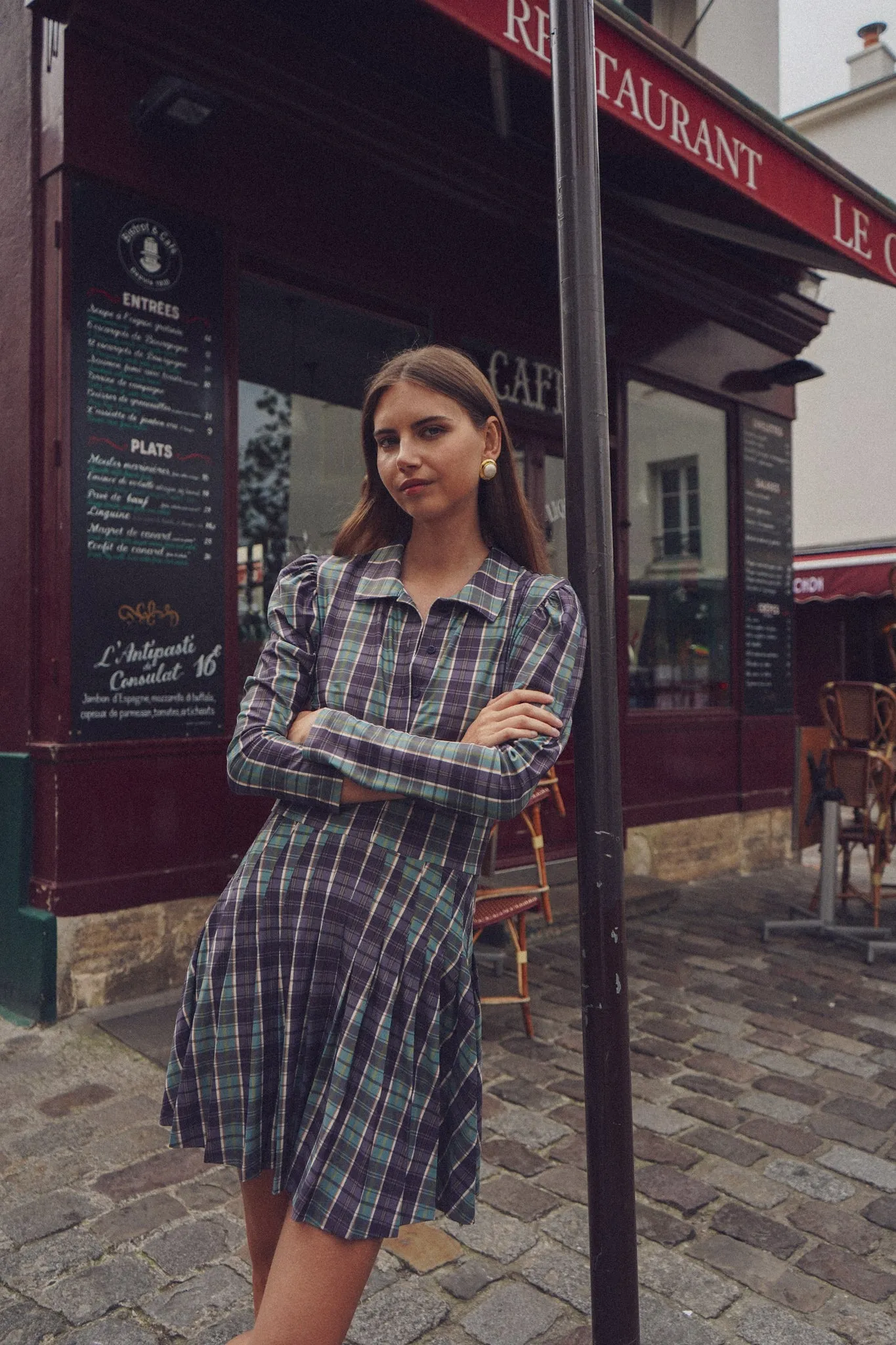 The Edith Dress - Galway Plaid