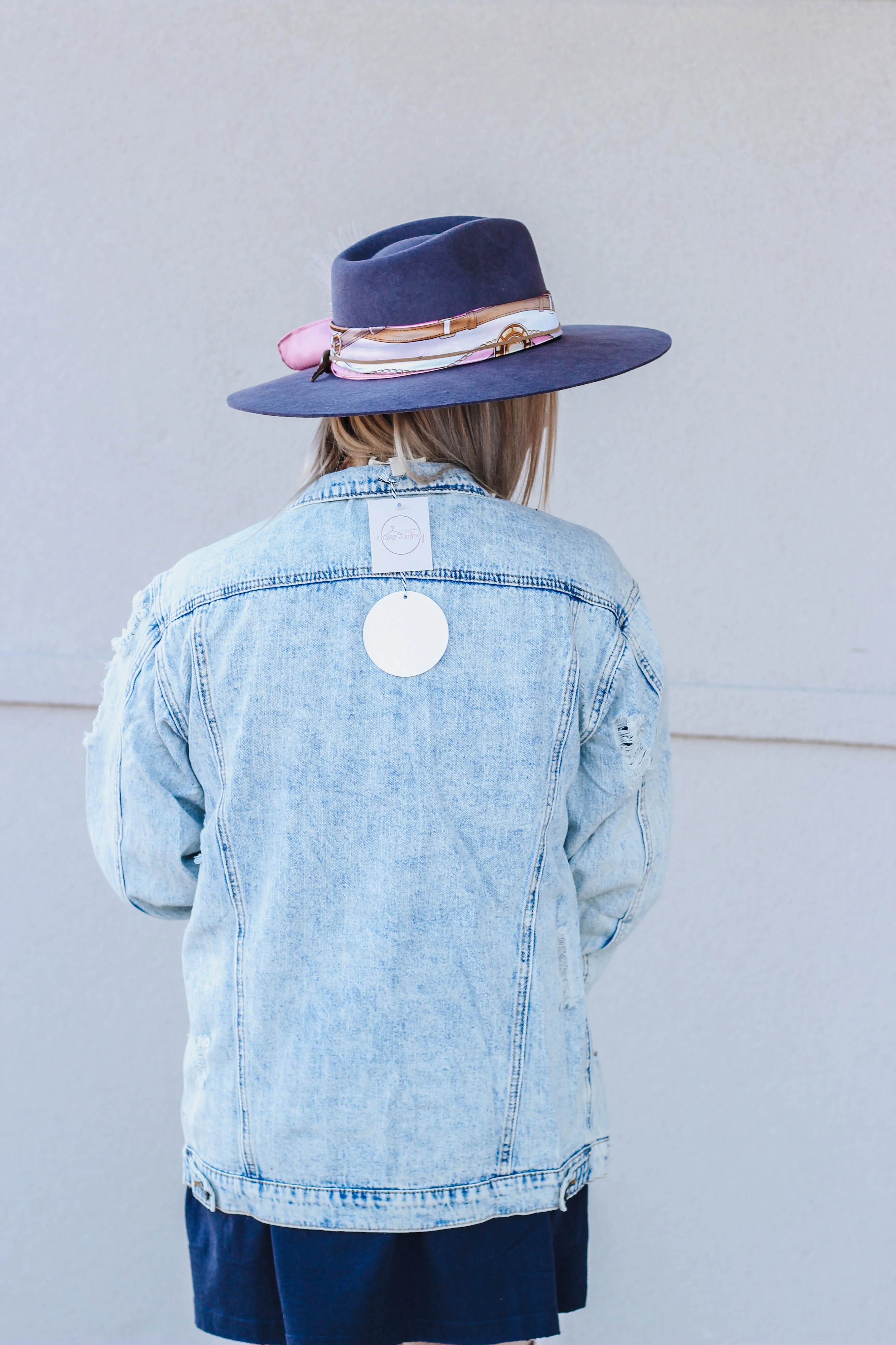 The Favorite Denim Light Wash Distressed Jacket