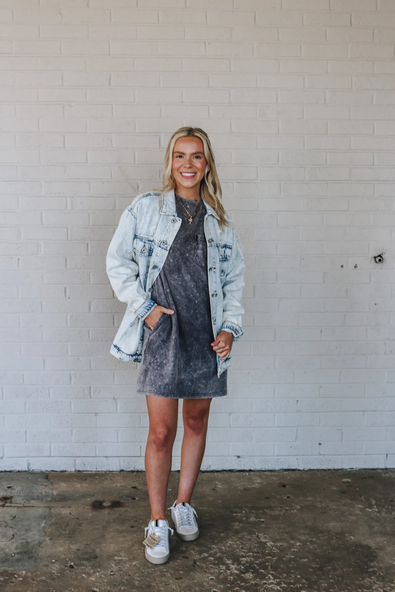 The Favorite Denim Light Wash Distressed Jacket