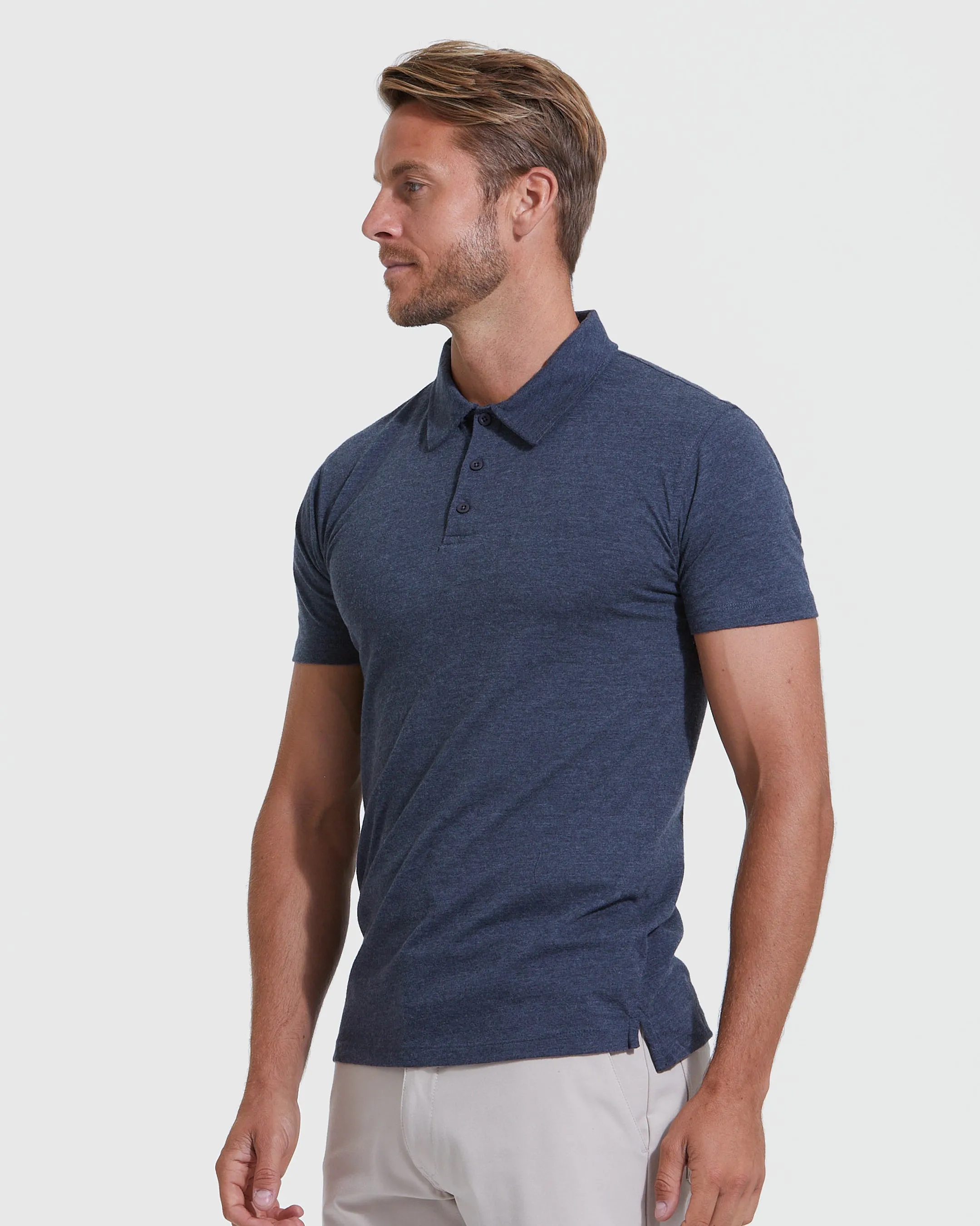 The Heather Short Sleeve Polo 3-Pack