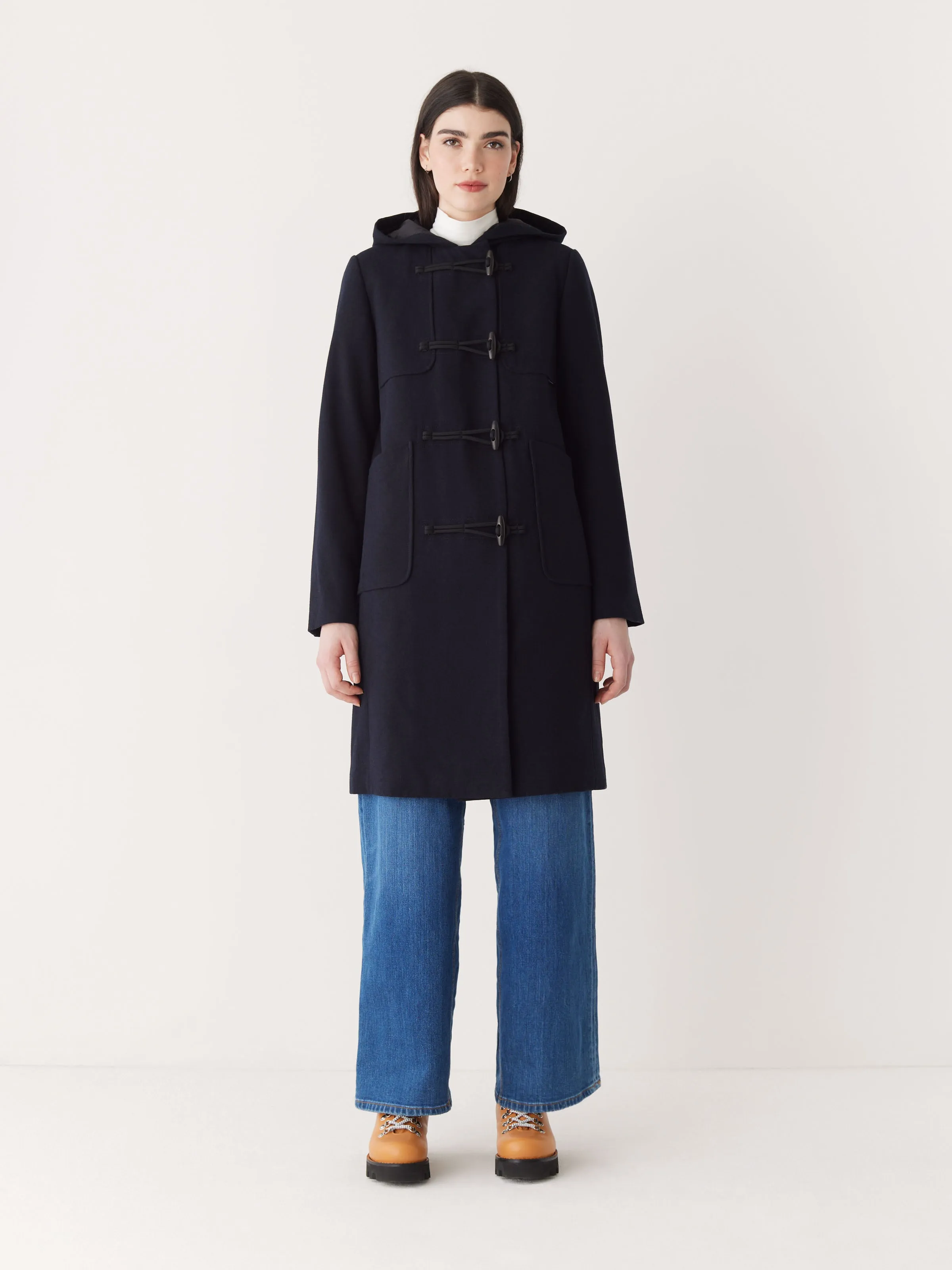 The Maybelle Duffle Coat in Deep Blue