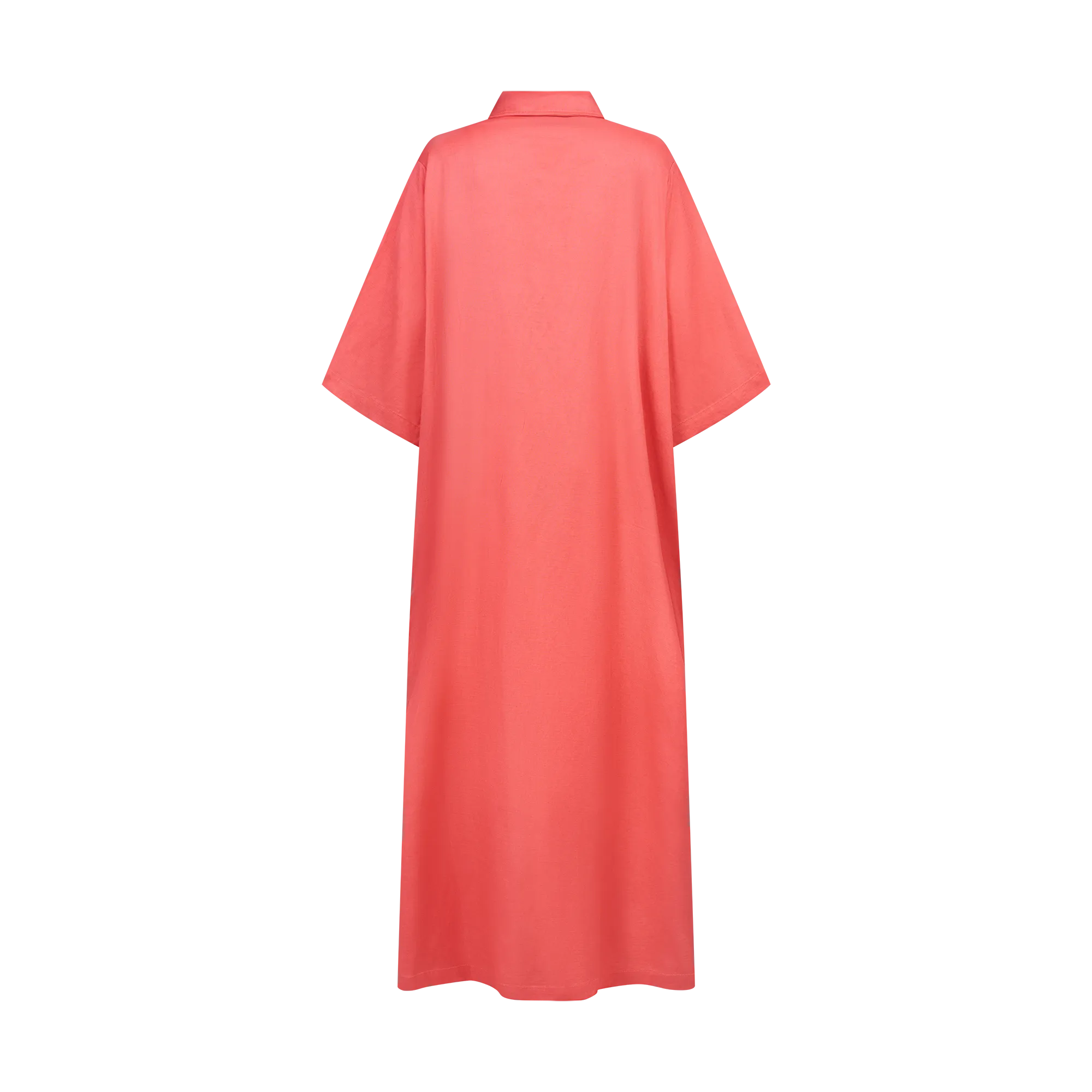 THE STROMBUS SHIRT DRESS-CORAL