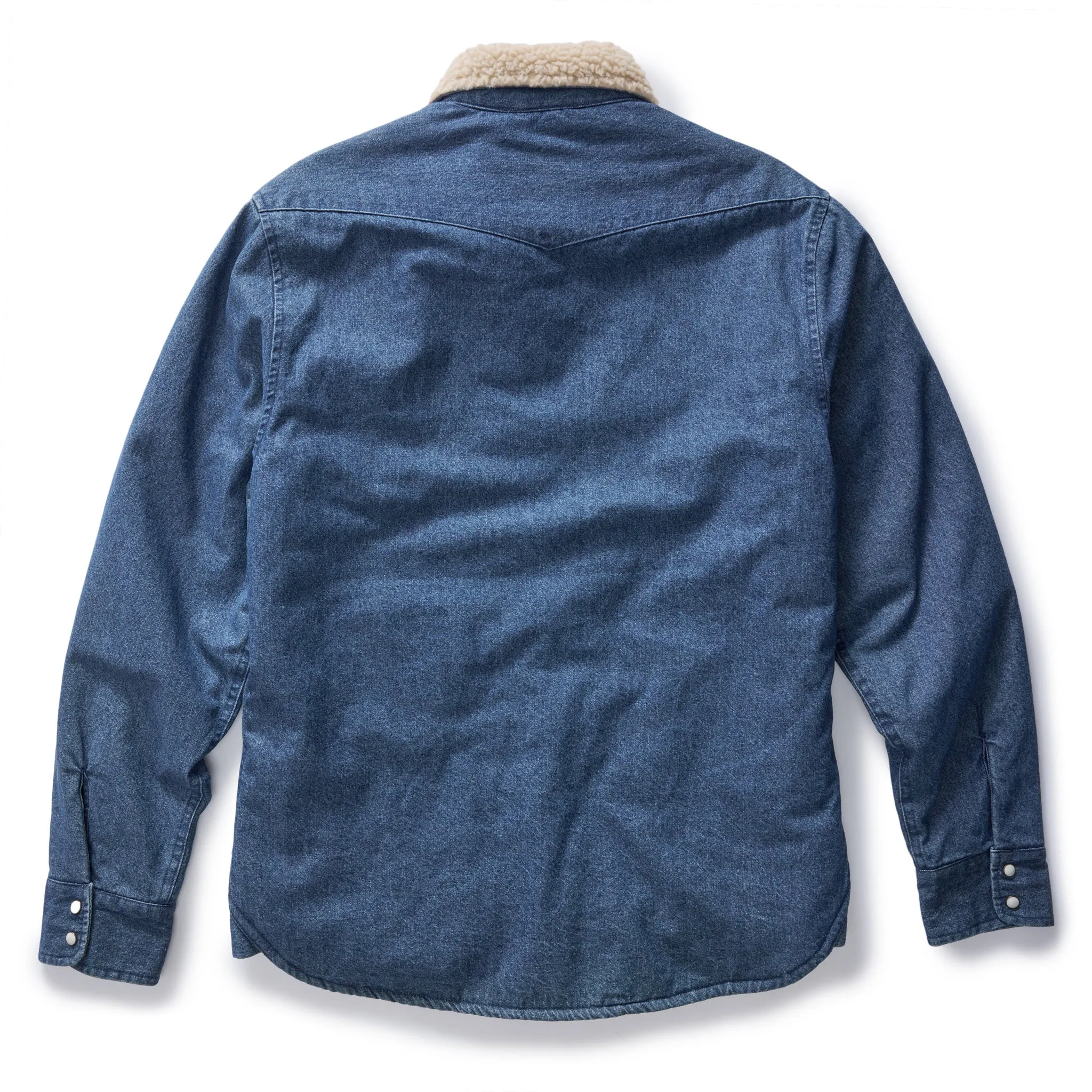 The Western Shirt Jacket in Washed Indigo