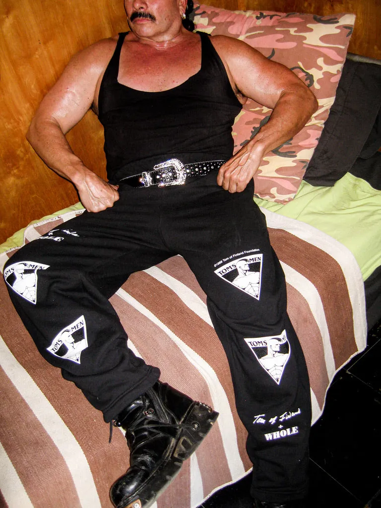 TOM OF FINLAND x WHOLE PUNK LOGO SWEATPANTS BLACK