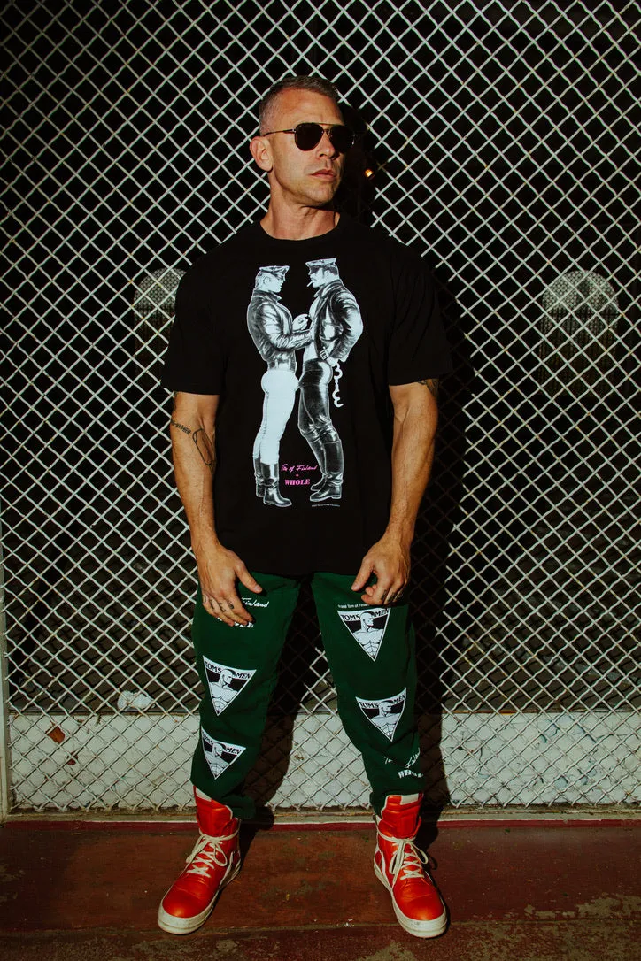 TOM OF FINLAND x WHOLE PUNK LOGO SWEATPANTS GREEN